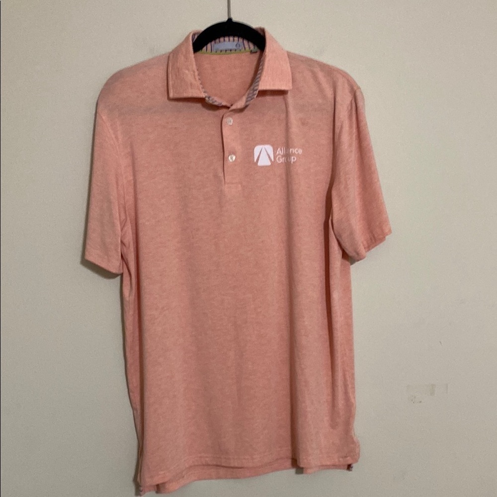 Tasc Men's Orange Polo Shirt Performance M training outdoor workout